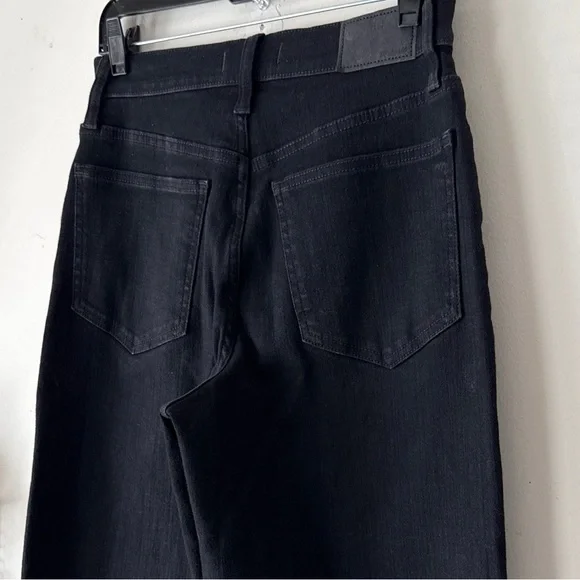 Madewell The Perfect Vintage Wide-Leg Jean Black Rinse Wash Super Stretch Sz 27 - Picture 7 of 13